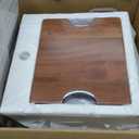 15 Inch White Drop In Bar Sink Workstation -Bokaiya 15x15 Quartz Outdoor Rv Wet Bar Sink Single Bowl Small Drop In Kitchen Sinks with Cutting Board