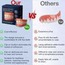 Moldable False Teeth, Silicone Dentures, Men and Veneers Teeth for Women - Upper and Lower Matching Set, Convenient and Quick, Suitable for Daily, Party