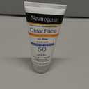 Neutrogena Clear Face Sunscreen Lotion for Acne-Prone Skin, Broad Spectrum SPF 50, Sunscreen for Face & Oily Skin, Oil-,Fragrance- & Oxybenzone-Free, Water Resistant, Matte, Unscented, 3 Fl Oz