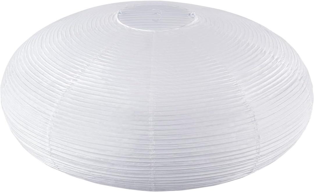 White Oval Paper Lanterns-22" Large Hanging Paper Lantern Lamp, Chinese/Japanese Paper Lantern Pendant Light for Party Decoration, Wedding, Home Decor Ceiling Lampshade(1 Pack)