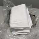 Twin Flat Sheet Only, 4 Pack White Top Bed Sheets, Soft Breathable Brushed Microfiber Color-Coded Hem Threads, 66x96