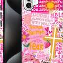 Case for iPhone 16,Collage Bible Verse Jesus Phone Case Slim Silicone Shockproof Cover for Girls Women（Frosted & Durable）