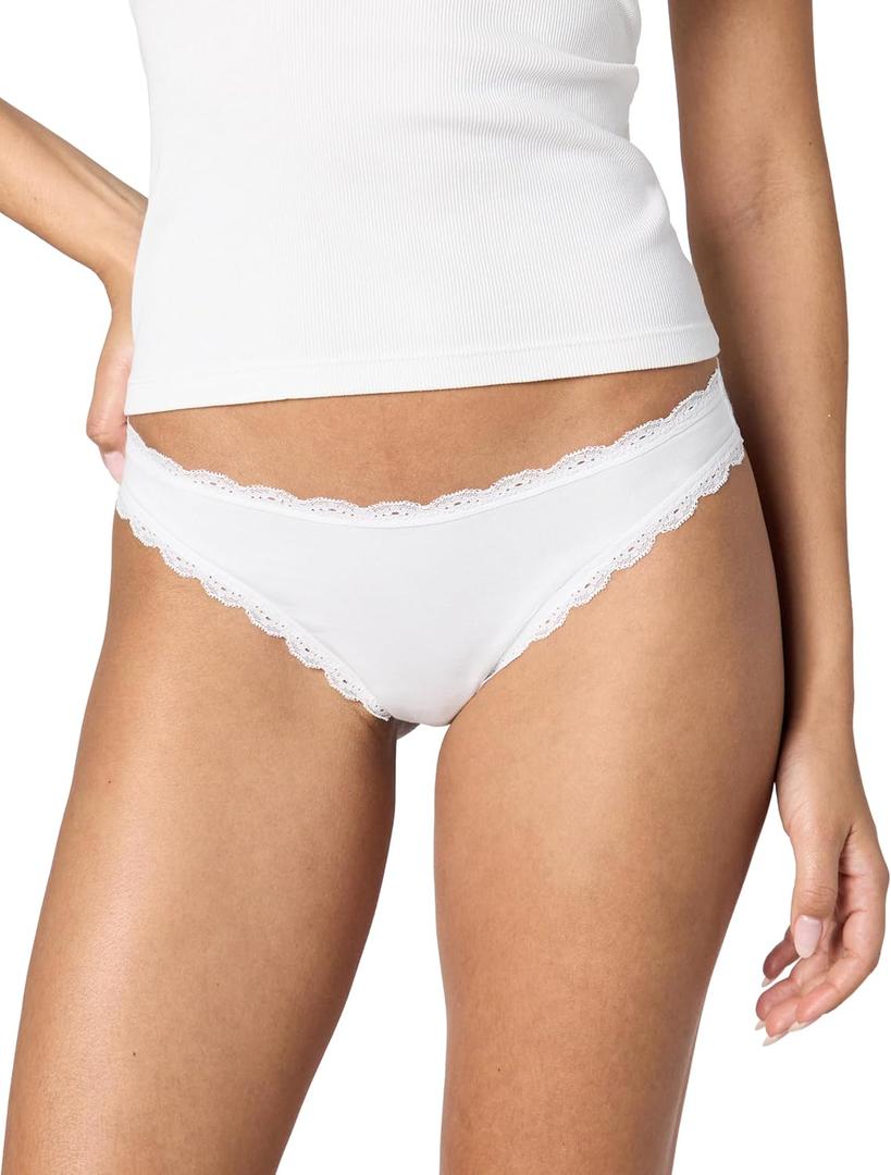 b.tempt'd womens Inspired Eyelet Thong (White, XL)