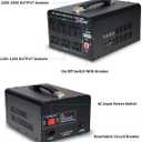 LVYUAN 3000 Watt Voltage Converter Transformer Heavy Duty Step Up/Down AC 110V/120V/220V/240V Power Converter with 3 US Outlets, 3 Universal Outlets, Resettable Circuit Breaker Protection