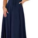 YATHON Women's Summer Midi Corset Boho Dresses Spring Casual Floral Spaghetti Straps Lace Up Dress Flowy Aline Beach Sundress (Blue, L)