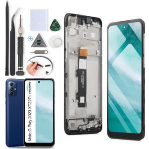 YWLRONG for Motorola Moto G Play 2023 Screen Replacement for Moto G Play 2023 XT2271 XT2271-5 LCD Display Touch Screen Digitizer Assembly with Tools (Black with Frame)