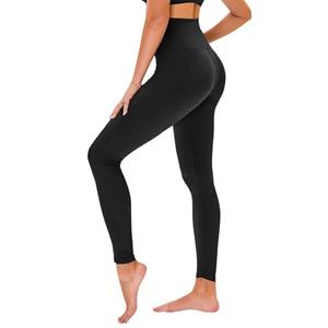High Waisted Leggings for Women - No See Through Tummy Novelty Workout Yoga Pants with Pockets Reg & Plus Black M