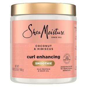 SheaMoisture Curl Enhancing Smoothie Hair Cream Coconut and Hibiscus for Thick, Curly Hair Sulfate Free and Paraben Free Curl Cream 20 oz (20 Ounce (Pack of 1))