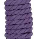 Rebower 0.5 Inch 25 Feet Macrame Cord, Cotton Cord Rope String 3 Strands Twisted Braided Thick Macrame Cord [for Crafts Wall Plant Hangers] - Purple