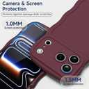 oakxco Girly Silicone Case for iPhone 17 Pro Max Generation, Wavy Curly Phone Case for Women Aesthetic, Y2k Cute Wave Frame Ripple Design, Soft Rubber Matte Plain Case, Burgundy Wine