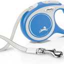 FLEXI New Comfort Tape Retractable Dog Leashes for Extra Small Dogs Upto 26 lbs.  10 ft., Blue | Tangle Free Pet Walking Leash with One-Handed Brake, Pause, Lock|German Quality Product