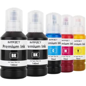 Replacement for Epson 502 Ink Refill Bottles for ET-3760 ET2760 ET2750 ET-4760 ET-2850 ET-15000 ST-4000 ST-2000 ET-3710 ET-3850 ET-3750 ET-4850 ET4750 ET2700 ST3000 ET3700 Printer (2BK C M Y)