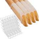 200 Pcs Non Slip Rubber Clothes Hanger Grips Clear Silicone Clothing Hanger Strips Clothes Hanging Accessories for Wood Plastic Home Stores Use