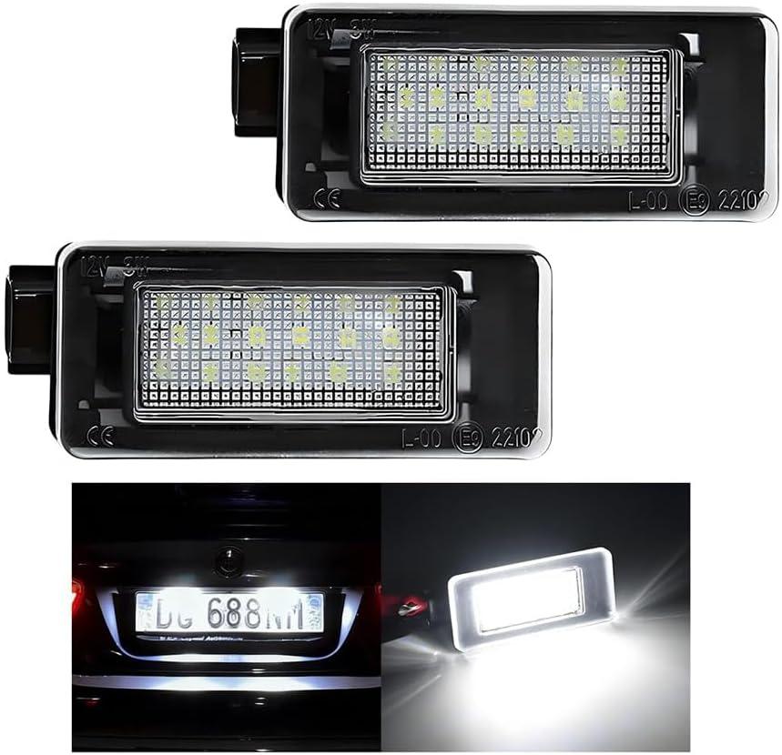 1 Pair Car LED License Plate Light, High Bright Vehicle Rear Tag Lamp Assembly, Automotive License Plate Lighting Kit Replacement, Compatible with Serena Altima Sentra