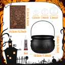35 Pcs Halloween Bubbling Cauldron DIY with 1 Witch Cauldron 30 Ball Ornaments 1 Lights String 1 Spells Book 1 Bag Cotton 1 Glue for Kitchen Indoor Outdoor Party Decoration