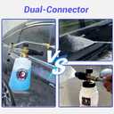 Tool Daily Foam Cannon for Pressure Washer with Double Tip Attachment, Dual Lance Wide Mouth Soap Cannon, 5 Power Washer Sprayer Nozzles, 1/4" Quick Connect, 3600 PSI