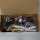 39619 Bathtub Matte Black Shower Knob 3 Piece Replacement Kit and Shower Stem for Price Pfister Verve, Shower Faucet Handle Rebuild Trim Kit, Includes 12H2H, 12H2C, 12H18D Stems, and Flange Base