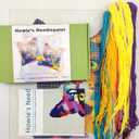 Howie's Needle Point Kits for Adults Beginners, Furbish Cat Needlepoint Pillow Front Kit with Stamped Pattern on Canvas, Yarn, 2 Needles and Instruction, 16 x 16inch (Pop Art Cat)
