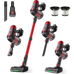 Cordless Vacuum Cleaner, 500W 45Kpa 60Mins Stick Vacuum Cleaner for Home, Self-Standing Vacuum with 1.5L Dust Cup and HEPA Filter, Anti-Tangle Brush for Hardwood Floors, Carpets, and Pet Hair