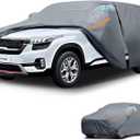 Waterproof Kia Seltos(2019-2026) Car Cover with Breathable Vents, [2026 Upgrade] Premium Covers with Cotton Liner and Zipper Door, Sun Rain Snow Dust Uv Protection.(Gift with Towel)