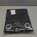 NICETOWN Halloween Pitch Black Solid Thermal Insulated Grommet Blackout Curtains/Drapes for Bedroom Window (2 Panels, 42 inches Wide by 63 inches Long, Black)