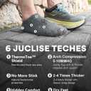 Juclise Alpaca Wool No Show Socks 2 pairs Men&Women Summer Midweight Socks Moisture Wicking Cushion Anti-blister (US, Alpha, Large, Regular, Regular, Dark Grey) (L)