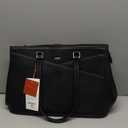 LOVEVOOK Laptop Tote Bag for Women 15.6 Inch Waterproof Leather Computer Bags Business Office Work Briefcase Black