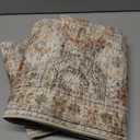 Rug Runners for Hallways Non Slip - 2x8 Runner Rug for Bedroom, Washable Runner with Rubber Backing, Soft Low-Pile Carpet for Kitchen, Laundry, Bathroom (2'x8', Brown/Pink)