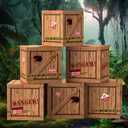 Dinosaur Party Decorations, 6 Pcs Dinosaur Theme Boxes for Dinosaur Birthday Party Supplies Baby Shower Decorations Dinosaur Party Table Centerpieces Backdrop Photo Props