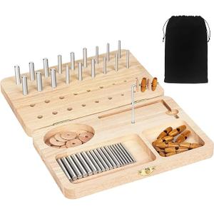 Wooden Pegboard for Finger Dexterity, Upgraded 36-Hole Wooden Hand Therapy Peg Board with Multifunctional Test Kit, Occupational Therapy Toys to Improve Fine Motor Skills and Hand-Eye Coordination, just the board