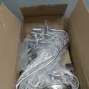 Depuley Modern Chandelier for Dining Room: 6-Light Brushed Nickel Farmhouse Hanging Ceiling Pendant Light Fixture for Kitchen Island - Industrial Vintage Candle Chandeliers for Living Room