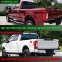 Tail Light Rear Lamps (Left + Right) Compatible with 2017-2019 Ford F250 F350 SuperDuty Pick Up Truck Super Duty HALOGEN & NO Blind Spot (SMOKE LENS WITH GUN METAL HOUSING)