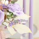 Floroom Artificial Greenery Stems Box Set, 45pcs with 9 Kinds of Faux Greenery Flowers Picks for DIY Bridal Bouquets Wedding Floral Arrangement Table Centerpieces, Lavender & Gold