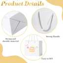 100Pcs Thickened White Mini Gift Bags with Handle, 3.9 x 4.7 x 2.4 Inch Small Paper Goodie Shopping Bags, Small Gift Bag Bulk for Birthday Parties, Business Parties and Christmas Gifts Packaging