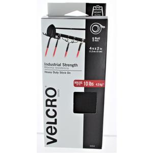 Velcro 90593 2" X 4' Black Industrial Strength Tape