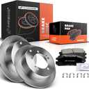 A-Premium 10.31 In Rear Solid Brake Rotors and Ceramic Pads Kit