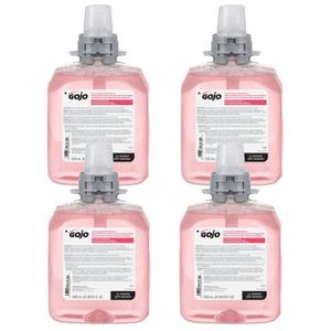 GOJO FMX-12 Luxury Foam Handwash, Cranberry Scent, EcoLogo Certified, 1250 mL Foam Soap Refill for GOJO FMX-12 Push-Style Dispenser (Pack of 4)  5161-04