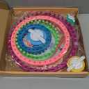 READAEER Round Knitting Looms Set Craft Kit Tool with Hook Needle and Pompom Maker (Multicolor)