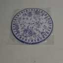 50 Pcs 14 Inch Blue Floral Paper Place Mats Chinoiserie Round Placemats Flower Disposable Decorative Table Mats for Dinner Table Setting Banquet Party Supplies