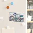 2 x Cities Around The World Artwork Fridge Magnet Series - Designed in The USA - Collectible Souvenir & Gift (Los Angeles)