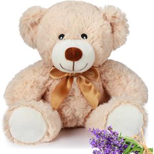 Hungdao 9 Inch Bear Microwavable Stuffed Animal Lavender Scented Stuffed Animal Plush Bear Microwavable Lavender Microwave Heatable Plush Toy for Stress Relief Birthday Gift