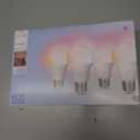 Philips Hue Essential Smart LED A19 Bulb, White and Color Ambiance, E26 Base, 8.8W, 2200K-6500K, 800 Lumens, Dimmable, Works with Alexa, Google, and Apple Home, 4-Pack