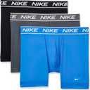 Nike Men's All Day Micro Stretch Boxer Brief Underwear (3-Pack) (Photo Blue/Iron Grey/Black)