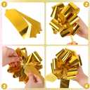 Fulmoon 8 Pcs 48 Inch Jumbo Gift Bag Golden Extra Large Bags with Pull Flowers, Graduation Plastic Giant Gift Oversized Wrapping for Wedding Birthday Baby Shower(Macaron Color)