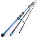 Sougayilang Surf Fishing Rod Carbon 3 Piece Spinning Fishing Rod for Travel - 11'