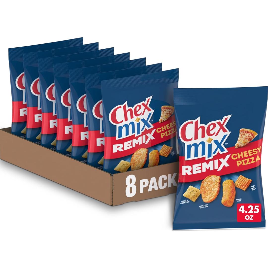 Chex Mix Cheesy Pizza Snack Mix, 4.25 OZ (Pack of 8)