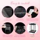 TEMPSPACE 2PCS Clear Gift Boxes Transparent Gift Cake Box, 6.8 * 6.8 * 11.5 inch Transparent Display Case Gift Boxes with Base, Lid & Ribbon for Wedding, Birthday, Christmas, Thanksgiving, Party