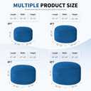 Homguava 6FT Bean Bag Chair Giant BeanBag with Memory Foam Filled, Large Bean Bag Chairs for Adults, Adult Bean Bag Chair with Dutch Velvet Cover for Living Room Bedroom-Blue, 6FT-58"x58"x25"