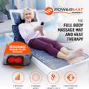 Powermat by Powerfit Full Body Massage Mat with Detachable Massage Pillow, 9 Intensity Levels, 9 Massage Modes & 3 Heat Therapy Settings | Alleviates Muscle Pain, Improves Circulation, Stress Relief