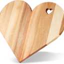Patelai Heart Shaped Cutting Board, Acacia Wood Heart Charcuterie Board Bread Cheese Serving Platter Serving Charcuterie for Meat Cheese and Vegetables Wooden Servings Tray Valentine Day Women Gifts
